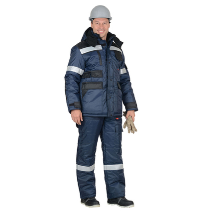 Костюм "Беркут"-Люкс зимний: куртка,п/комб,синий с черным