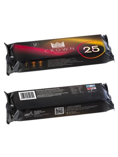 Уголь Crown Брикет 25//12 шт ,24 уп в кор