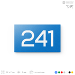 Номер на дверь 241, табличка на дверь для офиса, квартиры, кабинета, аудитории, склада, голубой 120х70 мм, Айдентика Технолоджи