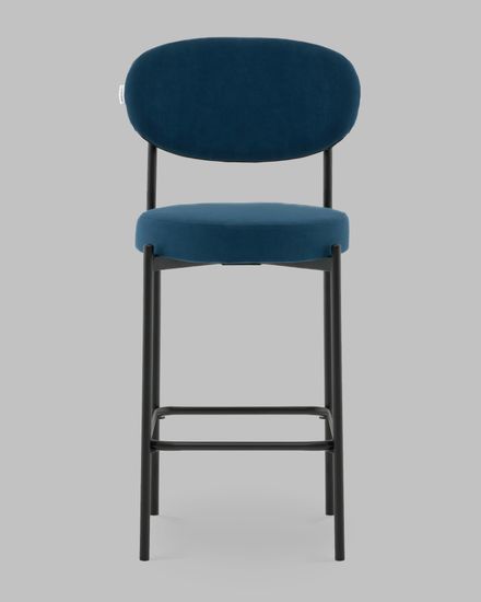 Стул Полубарный Бриф DD велюр синий