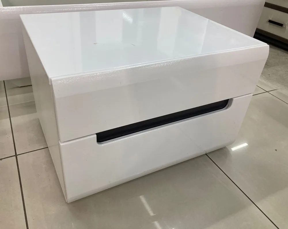 Тумба вешалки Стокгольм белый/белый глянец