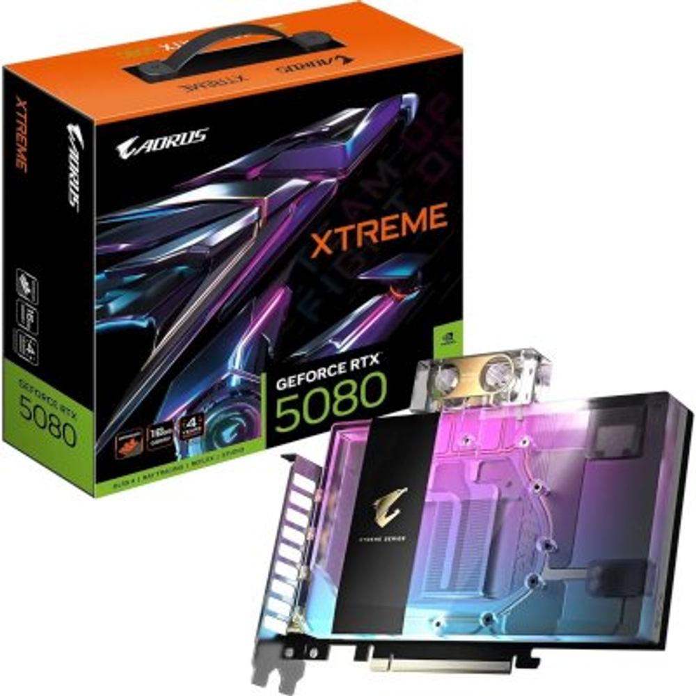 Видеокарта GigaByte nVidia GeForce RTX 5080 16Gb GV-N5080AORUSX WB-16GD
