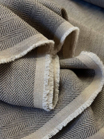 Лен Loro Piana бежевый в елочку