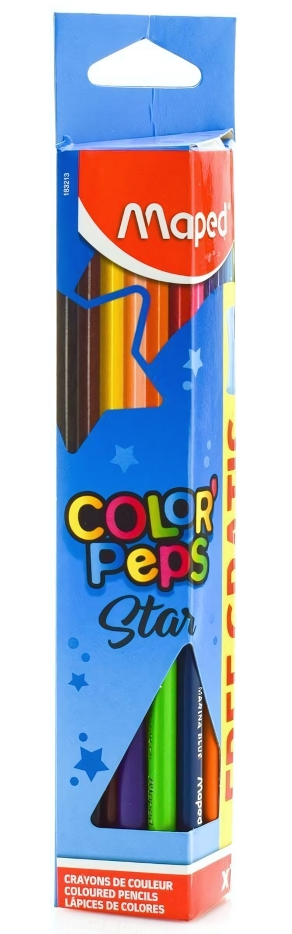 Карандаши 12цвет. COLOR'PEPS из липы, трехгран. + точилка (Мапед)