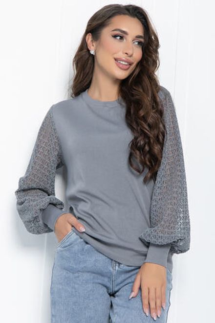 Блуза Арабелла (серая) Б11056 LT Collection