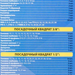 Набор инструментов 216пр. 1/4'', 3/8'', 1/2''(6гр.) Partner PA-38841
