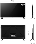 Телевизор TCL 32S5K 81 см черный