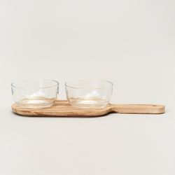 МЕНАЖНИЦА 2-Х СЕКЦИОННАЯ НА ДЕРЕВЯННОЙ ПОДСТАВКЕ 350 МЛ