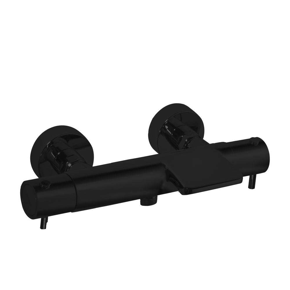 Смеситель термостатический для ванны с каскадным изливом ODISEA 393901SNM черный