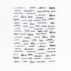 1353 Наклейки (слова) чёрные