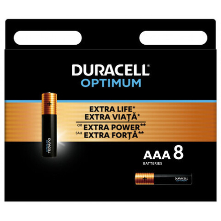 Батарейки Duracell 5014070 ААА алкалиновые 1,5v 8 шт. LR03-8BL Optimum