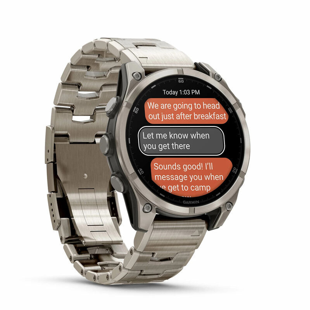 Умные часы Garmin FENIX 8 47 мм Amoled Sapphire Titanium Band+Grapphite Silicone Band