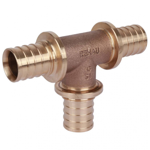 Тройник REHAU равнопроходный 32-32-32 PLATINUM RX+, бронза