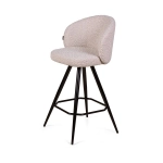 Стул барный Vito поворотный 360 градусов, букле серый