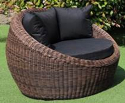 "Барселона" кресло из искусственного ротанга, цвет соломенный