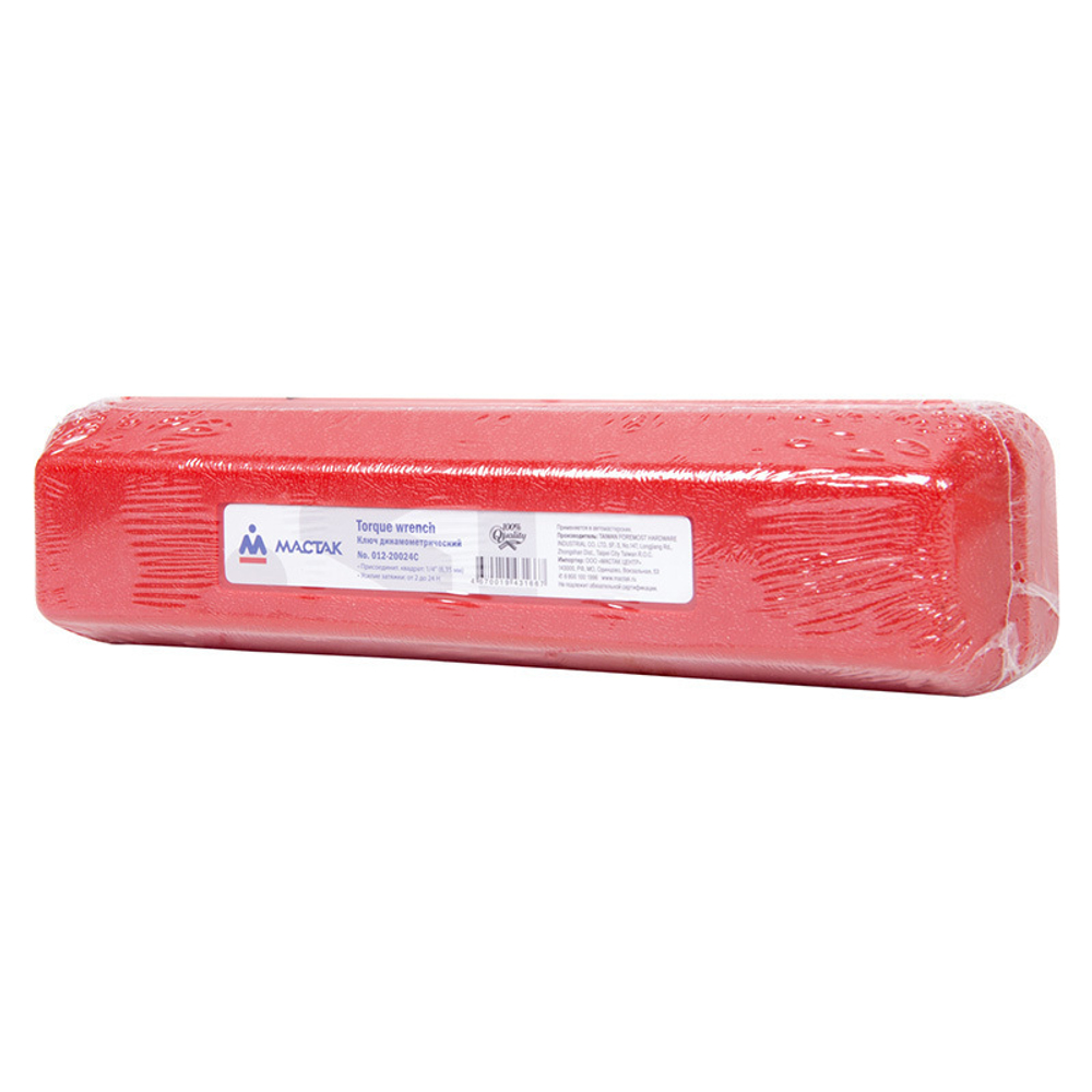 МАСТАК (012-20024C) Динамометрический ключ 1/4", 2-24 Нм, в пластиковом кейсе