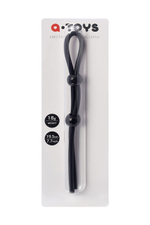 Лассо на пенис с двумя бусинами A-toys (Цвет: черный)