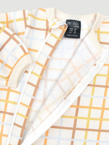 Утеплённый комбинезон Mjölk Цветная клетка, на окантовке