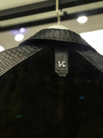 Куртка Kiton со вставками кожи питона