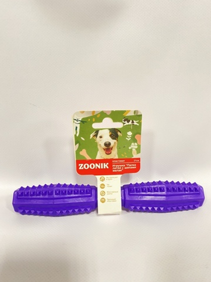 ZOONIK Игрушка "Палка литая с шипами" малая, 21 см (пластикат)