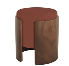 Пуф Lagom (сиена FiberGuard, орех)