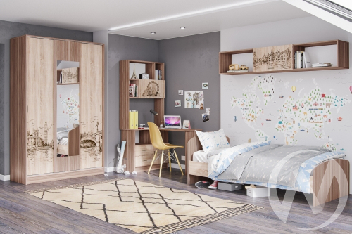 Детская "Орион" (дуб сонома/ясень шимо) Комплектация 2