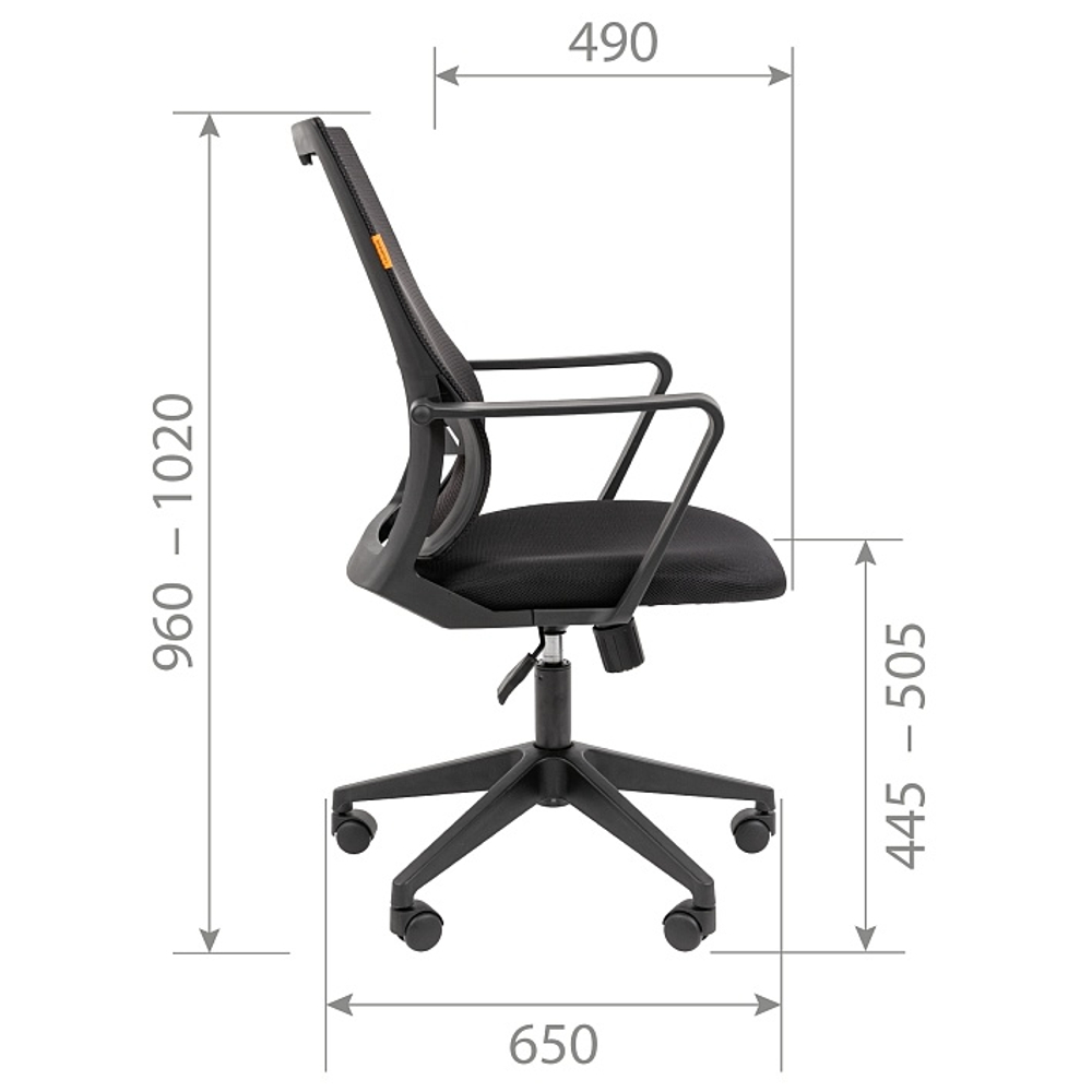 Офисное кресло CHAIRMAN 545 Б/П, ткань/сетка