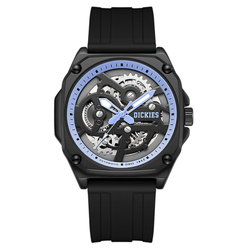 Dickies Wrist Watch Mechanical Movement Silicone Strap Black Dial Unisex