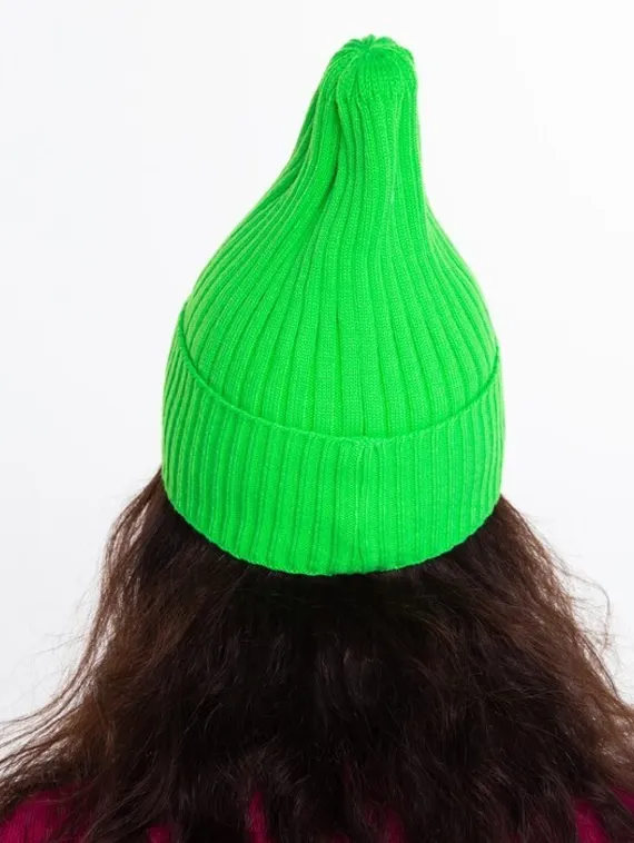 Шапка женская зимняя, цвет зелёный, размер 52-56