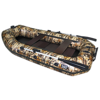 Лодка ПВХ Pelican Гавиал Гребная 260НТ Classic Камуфляж с бронёй 23см и рымом с роликом -