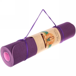 Коврик для йоги 6мм 61*183 см «Гармония» 2х сторонний, фиолетовый/розовый