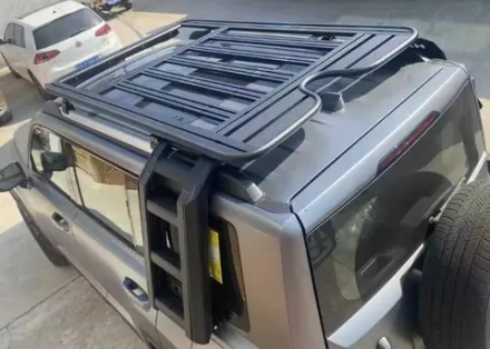 Платформа на крышу с боковой лестницей и ящиком для Haval H9 2024+ Хавал Хавейл Багажник на крышу Боковой ящик