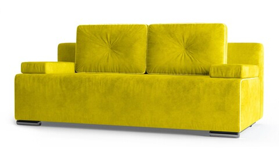 Диван Фрог Лайт Vivaldi 15 200*91*80 см, Желтый Велюр Еврокнижка Фиеста