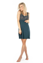 Сорочка Daniela из эластичного вискозного полотна (Размер: XXL) (Цвет: грязно-синий)