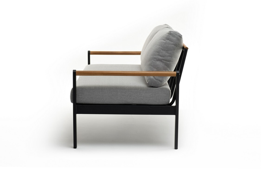 Диван из алюминия MAYA 2-х местный темный графит