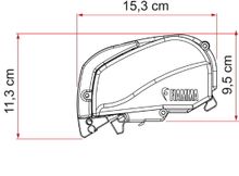 Маркиза Fiamma F80s, 3.4м, механическая накрышная, корпус белый, полотно серое