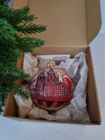 Шар стеклянный "Спас на крови",  ручная роспись