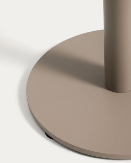 Уличный столик Asinara из алюминия цвета таупе, диаметр 40 см