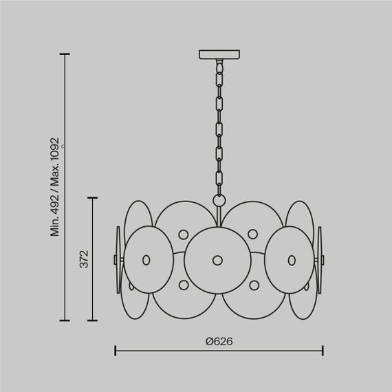 Подвесная люстра Maytoni Aster MOD007PL-08G