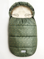 Конверт зимний меховой AMAROBABY Snowy Travel Хаки, 105 см.