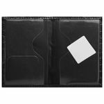 Обложка для паспорта STAFF "Profit", экокожа крокодил, мягкая изолоновая вставка, черная, 237200