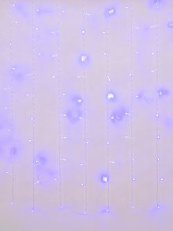 ULD-C1510-160-DTA BLUE IP20 Занавес светодиодный с контроллером. 1.5х1м. 160 светодиодов. Синий свет. Провод прозрачный. TM Uniel.