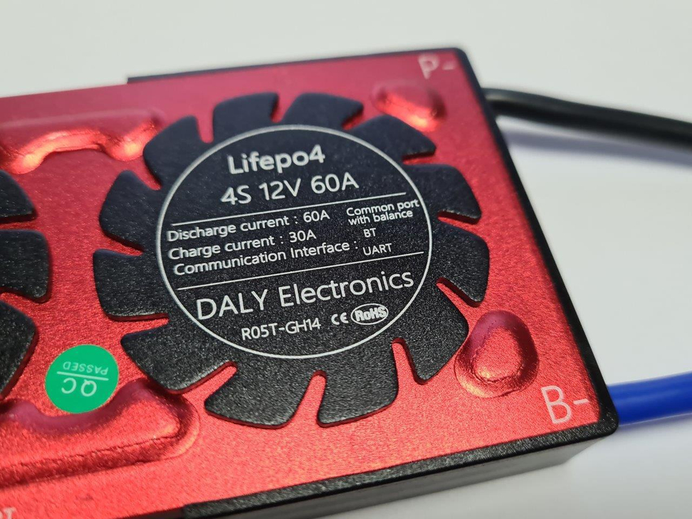 Плата контроля BMS Smart LiFePO4 4S 12V 60A
