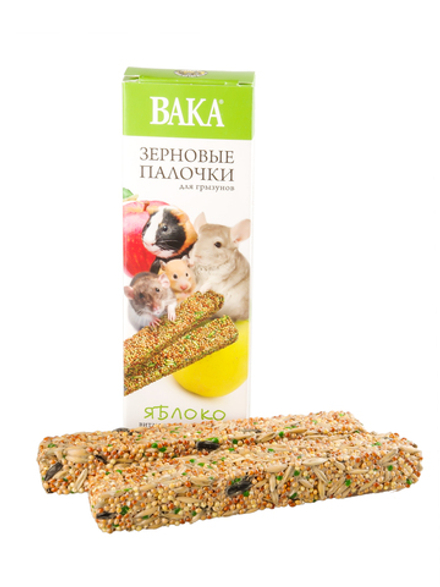 ВАКА зерновые палочки для грызунов "яблоко" 2 шт