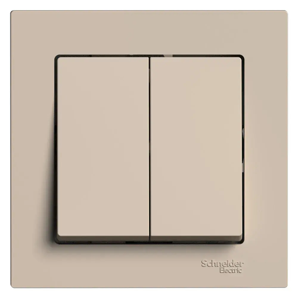 ATLASDESIGN 2-клавишный ВЫКЛЮЧАТЕЛЬ, сх.5, 10АХ, в сборе, ПЕСОЧНЫЙ