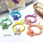 Резинки для волос детские 2шт «МЯТНЫЙ БУМ», мишки, микс 5 цветов, d-5.5см (Кокетка)