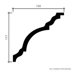 Карниз пенополиуретан, 2000x120x117 мм