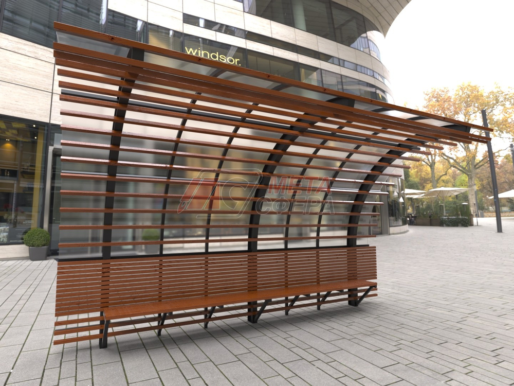 Скамья с навесом