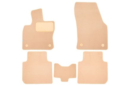 Коврики в салон Klever Premium SKODA Kodiaq, 2017-&gt;, кросс., 5 шт. (текстиль, бежевые)