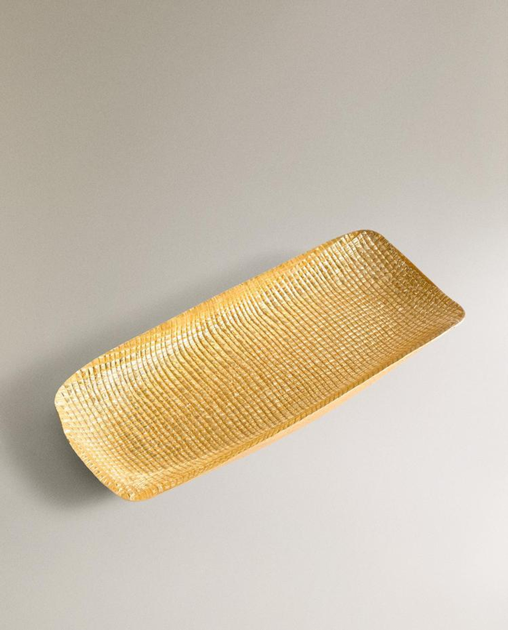 ZARA HOME СЕРВИРОВОЧНОЕ БЛЮДО ПРЯМОУГОЛЬНОЙ ФОРМЫ, ЗОЛОТОЙ